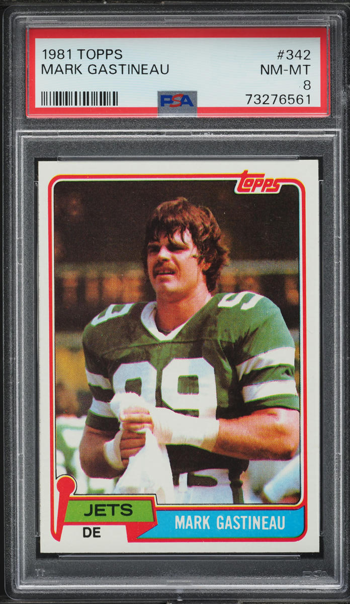 1981 Topps Football Mark Gastineau ROOKIE #342 PSA 8 NM-MT