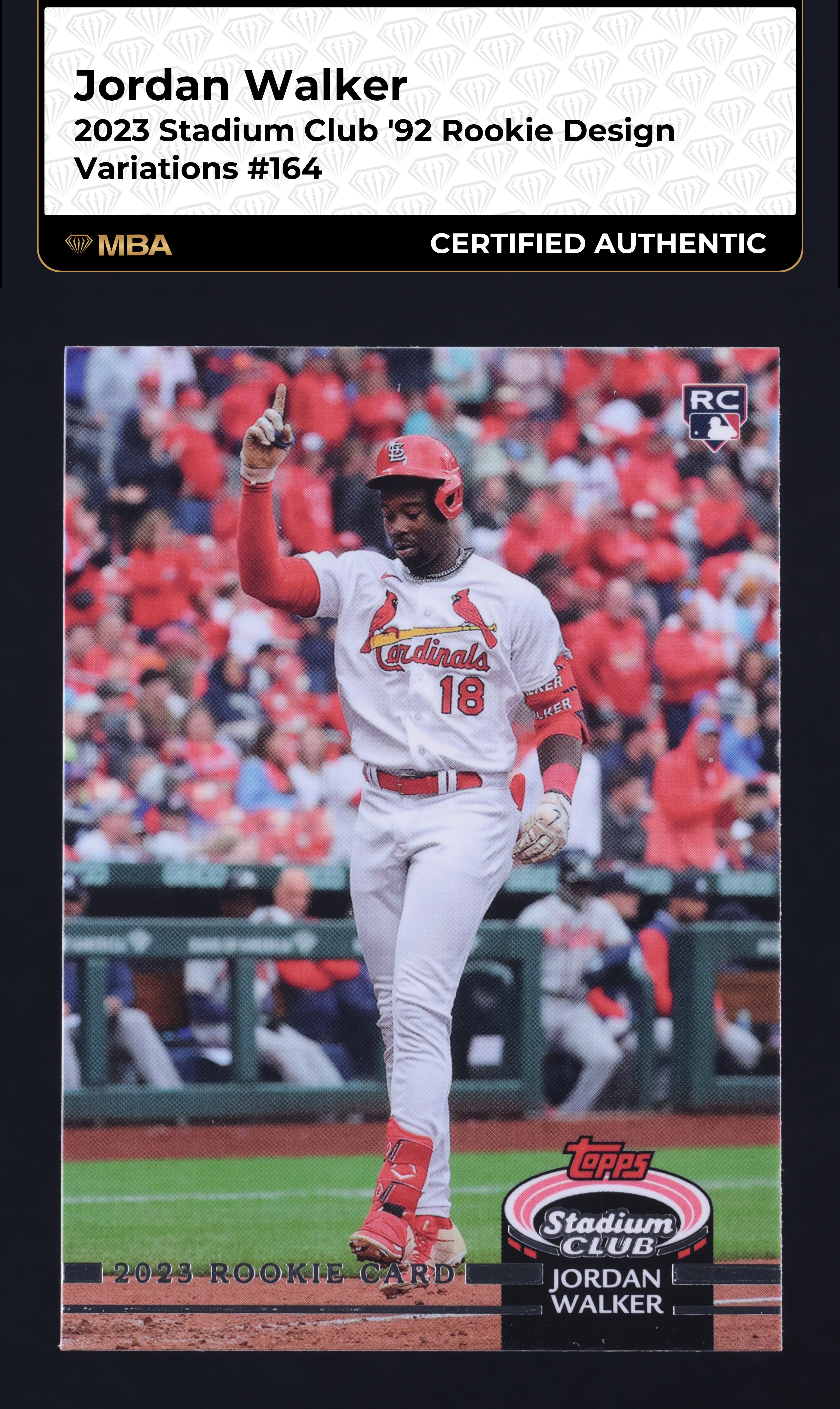 2023 Stadium Club '92 Design Variations Jordan Walker ROOKIE #164 MBA AUTH