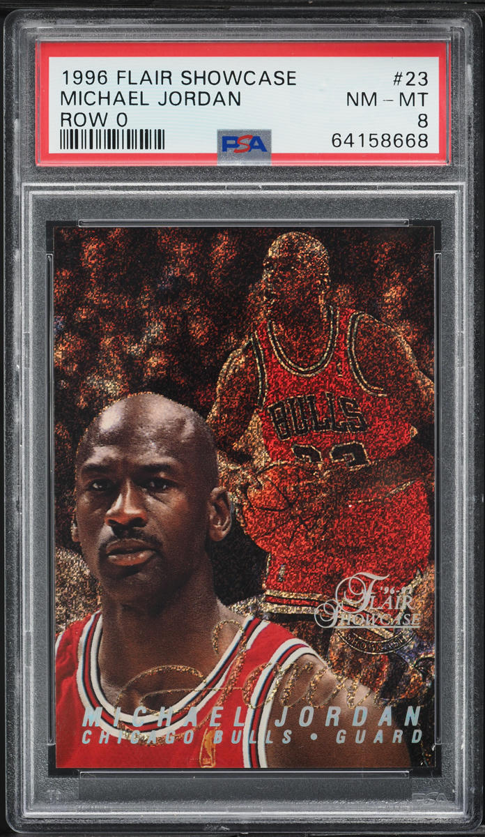 1996 Flair Showcase Row 0 Michael Jordan #23 PSA 8 NM-MT