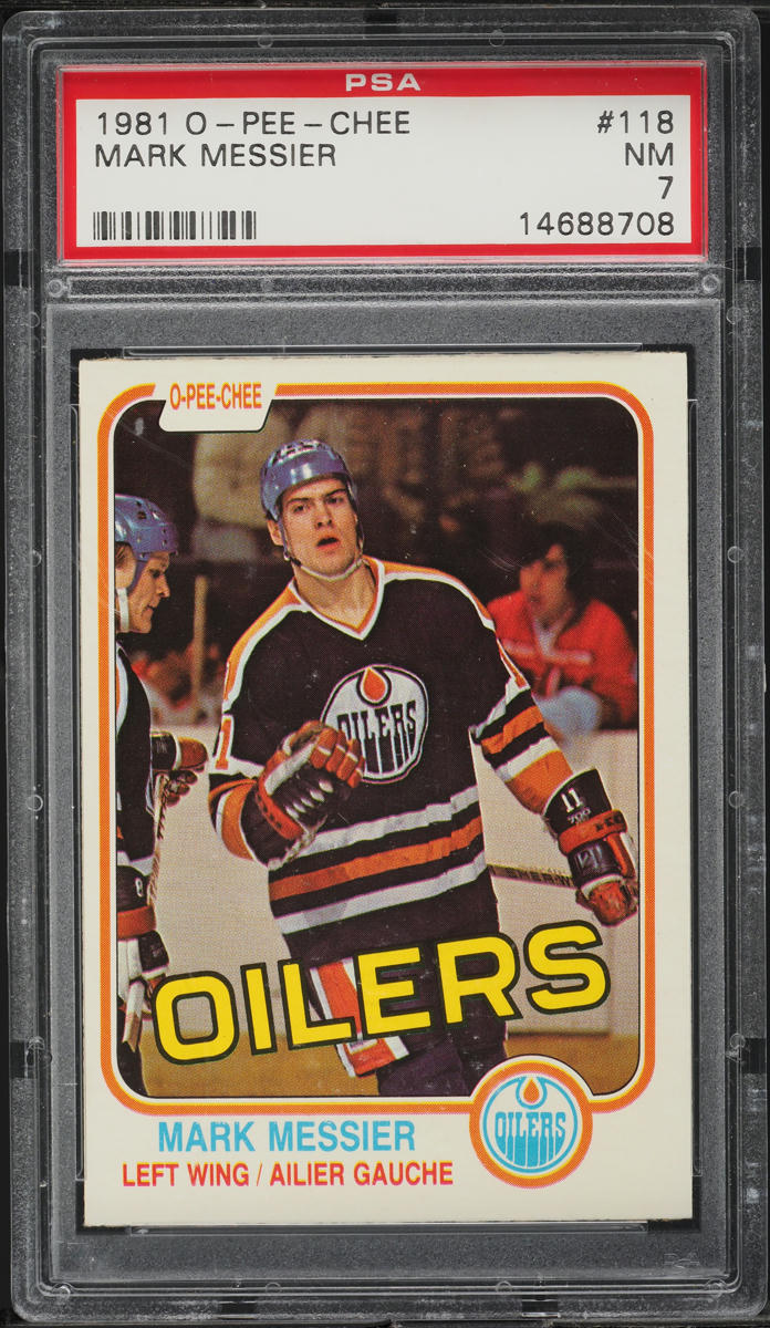 1981 O-Pee-Chee Hockey Mark Messier #118 PSA 7 NRMT