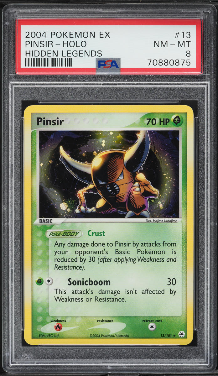 2004 Pokemon EX Hidden Legends Holo Pinsir #13 PSA 8 NM-MT