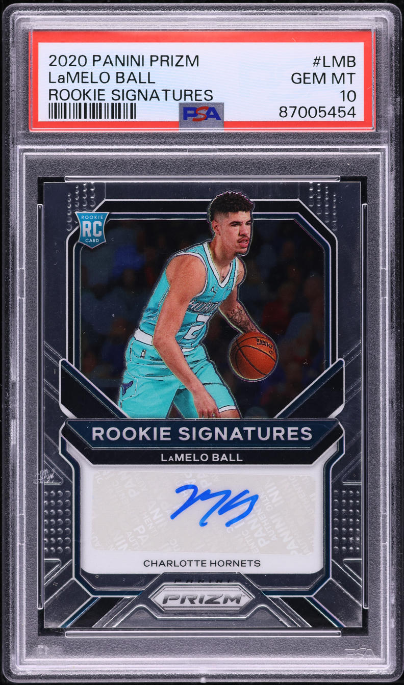 2020 Panini Prizm Signatures LaMelo Ball ROOKIE AUTO #RS-LMB PSA 10 GEM MINT