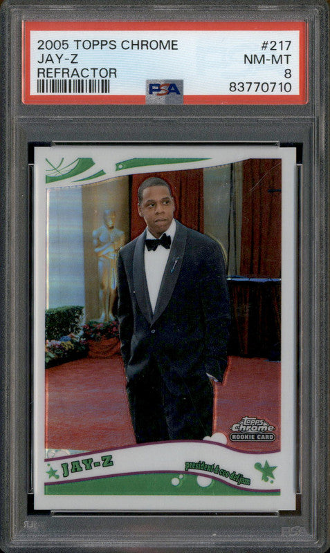 2005 Topps Chrome Refractor #217 Jay-Z /999 PSA 8