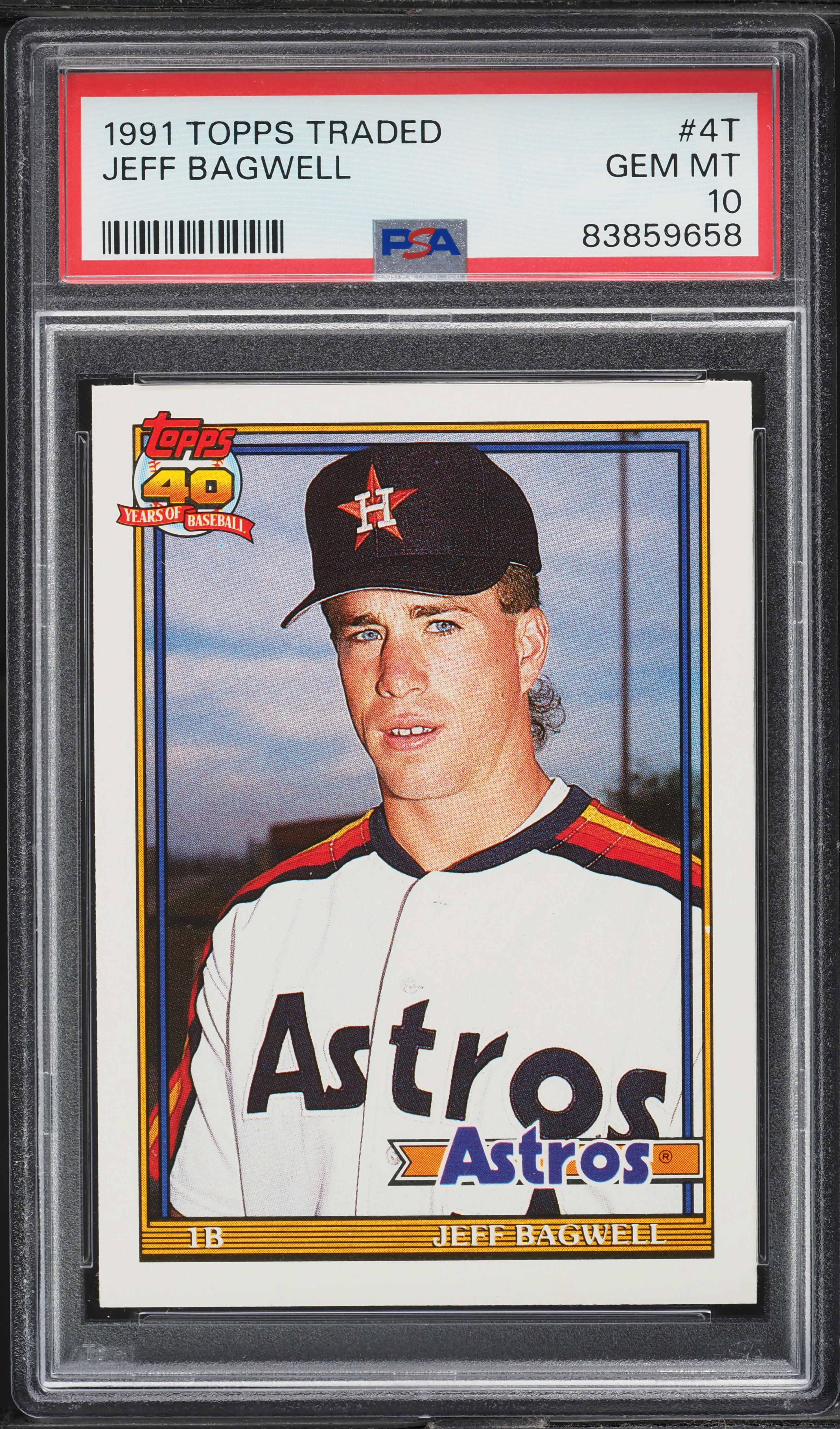1991 Topps Traded Jeff Bagwell ROOKIE #4T PSA 10 GEM MINT