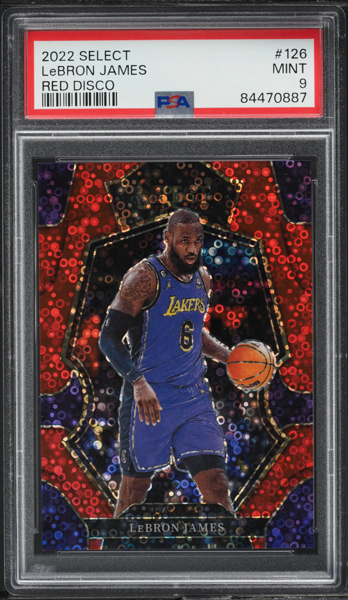 2022 Select Premier Level Red Disco LeBron James /49 #126 PSA 9 MINT