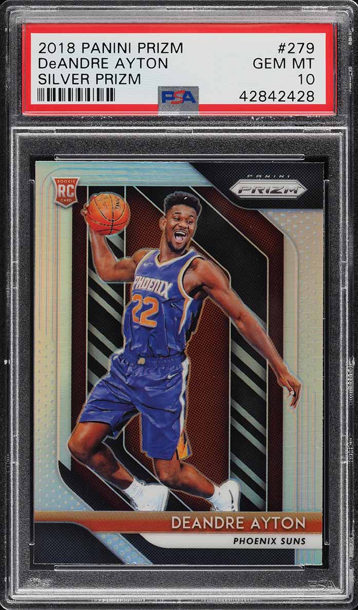 2018 Panini Prizm Silver Prizms DeAndre Ayton ROOKIE #279 PSA 10 GEM MINT