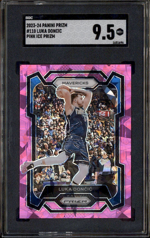 2023 Panini Prizm Pink Ice Prizm #110 Luka Doncic SGC 9.5