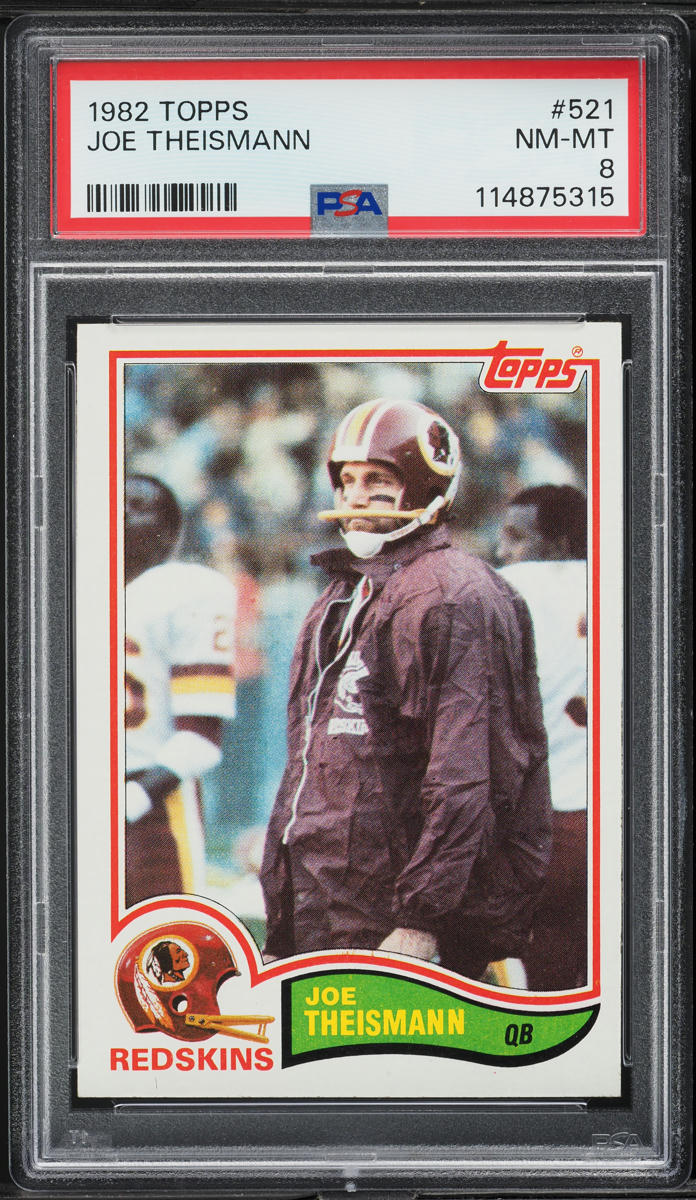 1982 Topps Football Joe Theismann #521 PSA 8 NM-MT