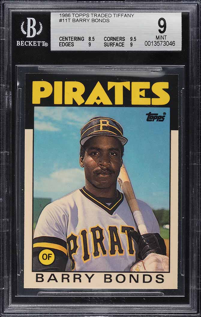 1986 Topps Traded Tiffany Barry Bonds ROOKIE #11T BGS 9 MINT