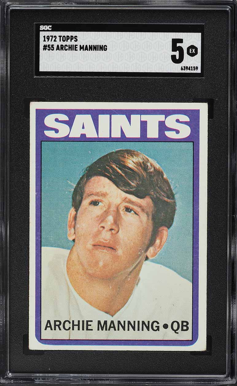 1972 Topps Archie Manning ROOKIE #55 SGC 5 EX