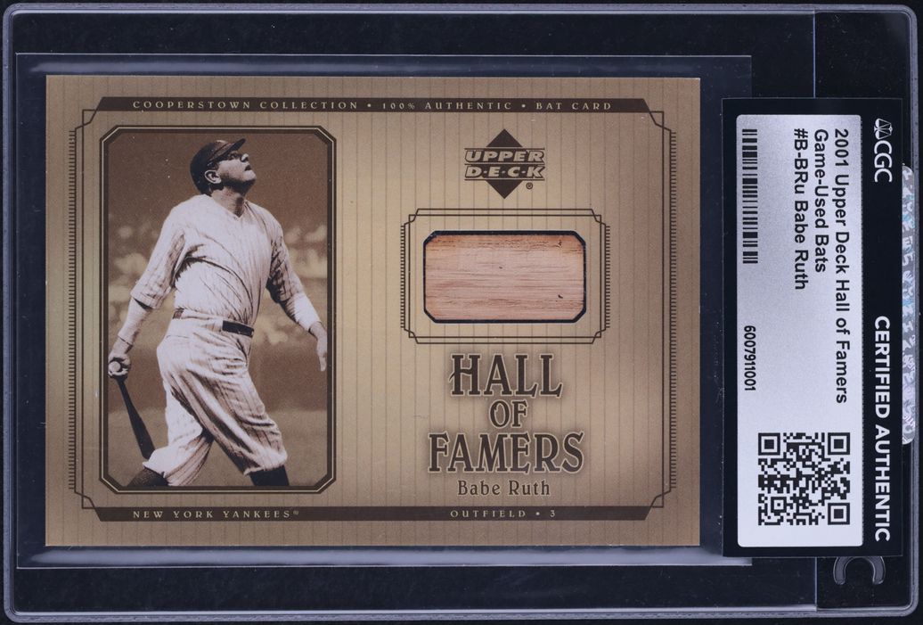 Babe Ruth #B-BRU 2002 SP Legendary Cuts Baseball Game Bat