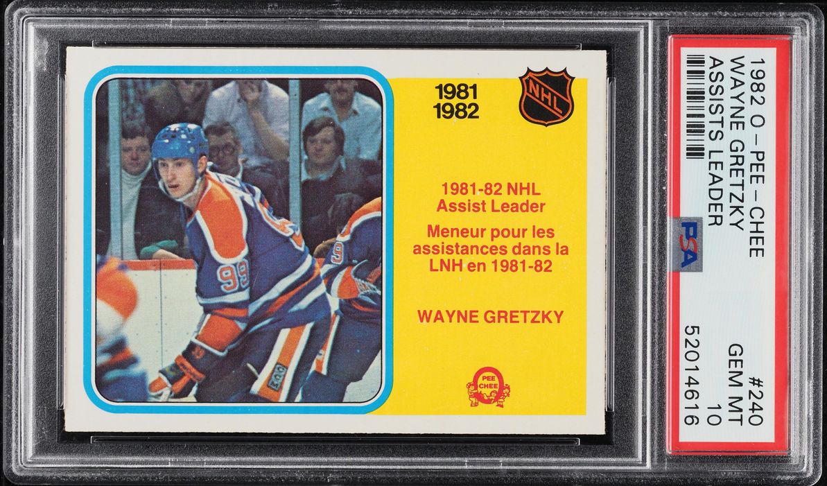 1982 O-Pee-Chee Hockey Wayne Gretzky ASSISTS LDRS #240 PSA 10 GEM MINT