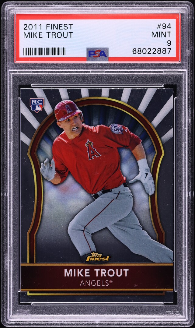 2011 Finest Mike Trout ROOKIE #94 PSA 9 MINT