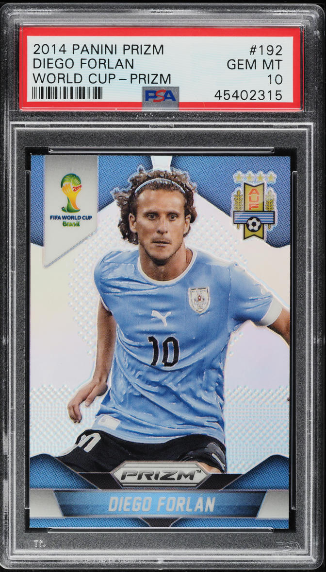 2014 Panini Prizm World Cup Silver Diego Forlan #192 PSA 10 GEM MINT