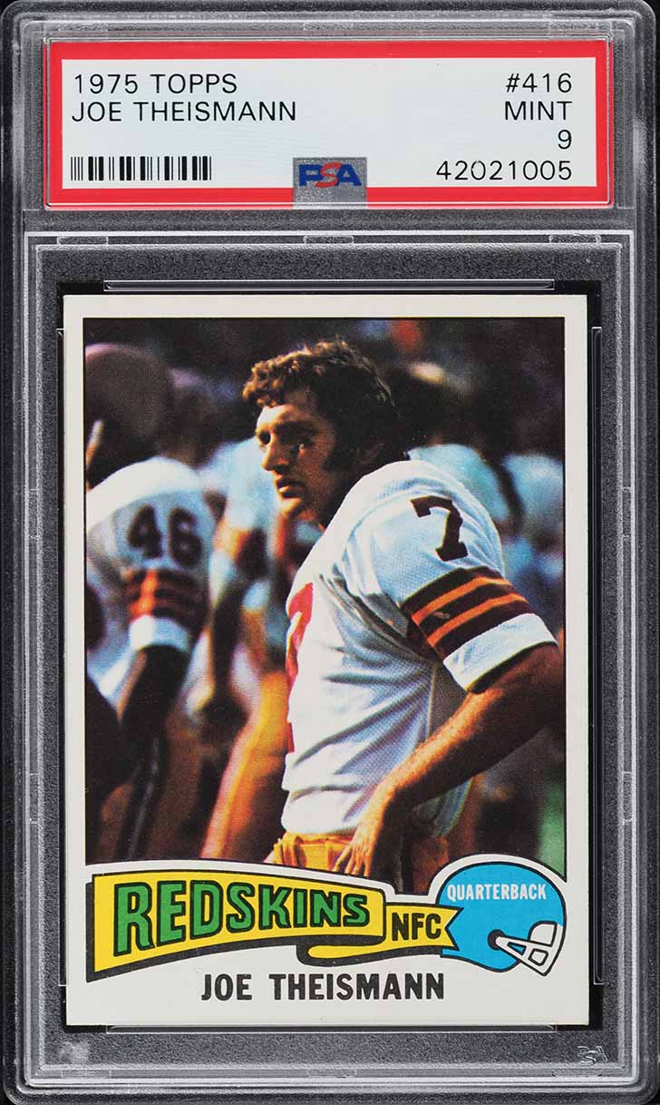 1975 Topps Football Joe Theismann ROOKIE #416 PSA 9 MINT