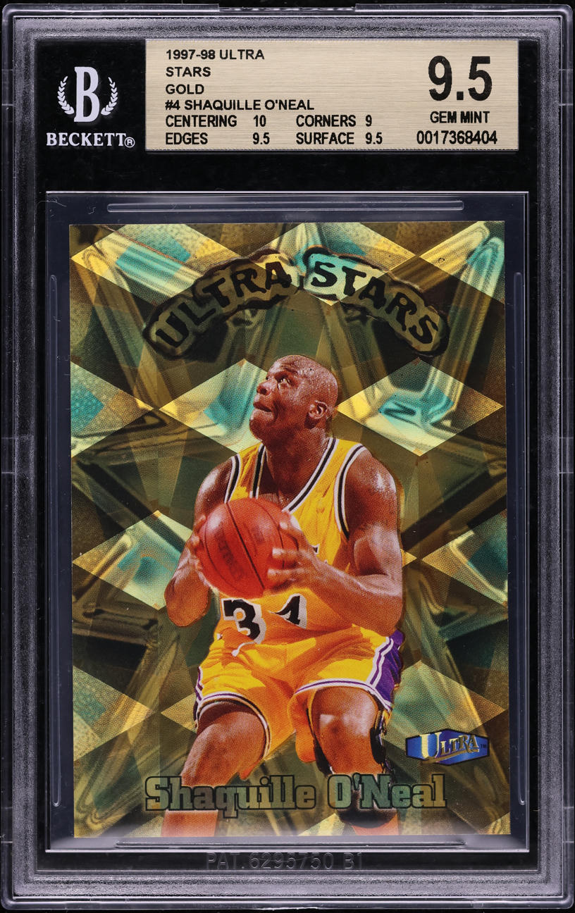 1997 Ultra Stars Gold Shaquille O'Neal #4 BGS 9.5 GEM MINT