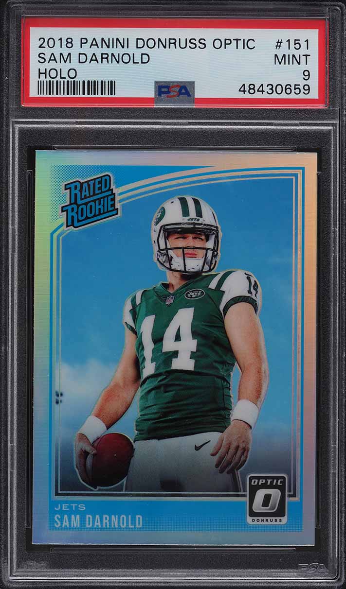 2018 Donruss Optic Holo Sam Darnold ROOKIE #151 PSA 9 MINT