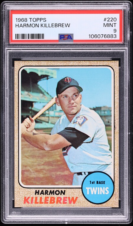 1968 Topps Harmon Killebrew #220 PSA 9 MINT