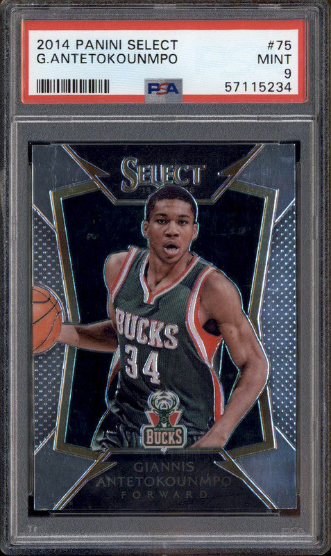 2014 Panini Select #75 Giannis Antetokounmpo PSA 9