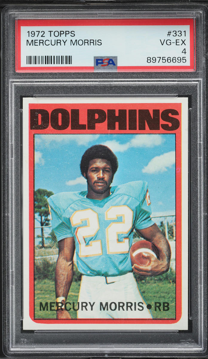 1972 Topps Football Mercury Morris #331 PSA 4 VGEX