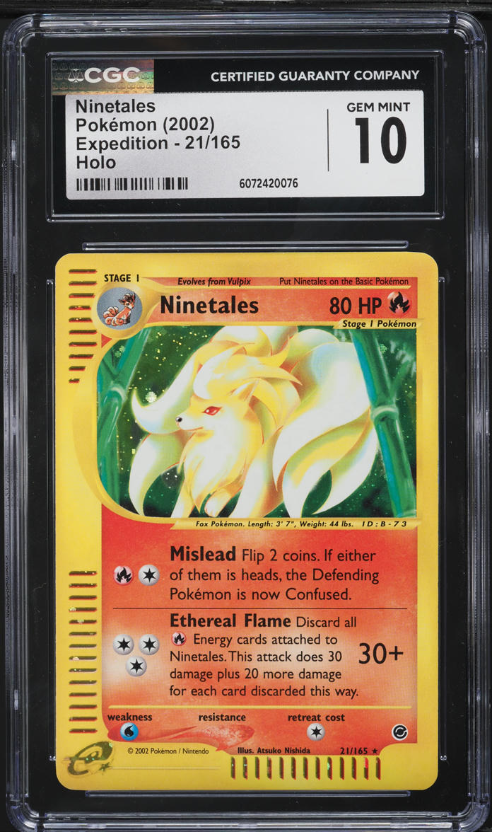 2002 Pokemon Expedition Holo Ninetales #21 CGC 10 GEM MINT
