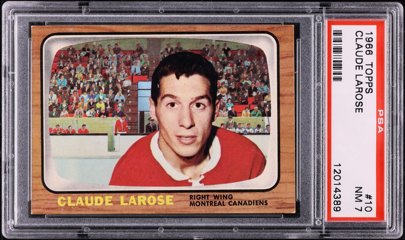 1966 Topps Hockey Claude Larose #10 PSA 7 NRMT