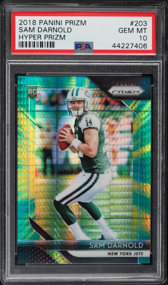 2018 Panini Prizm Hyper Sam Darnold ROOKIE /275 #203 PSA 10 GEM MINT