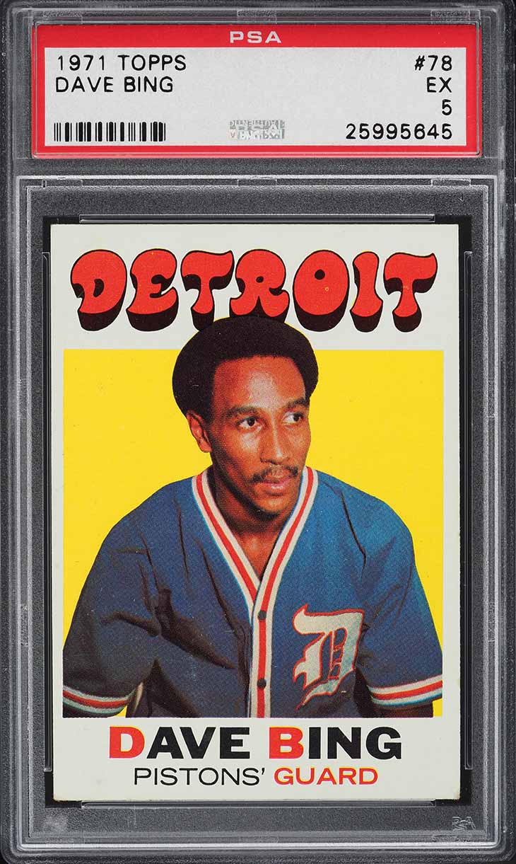 1971 Topps Basketball Dave Bing #78 PSA 5 EX
