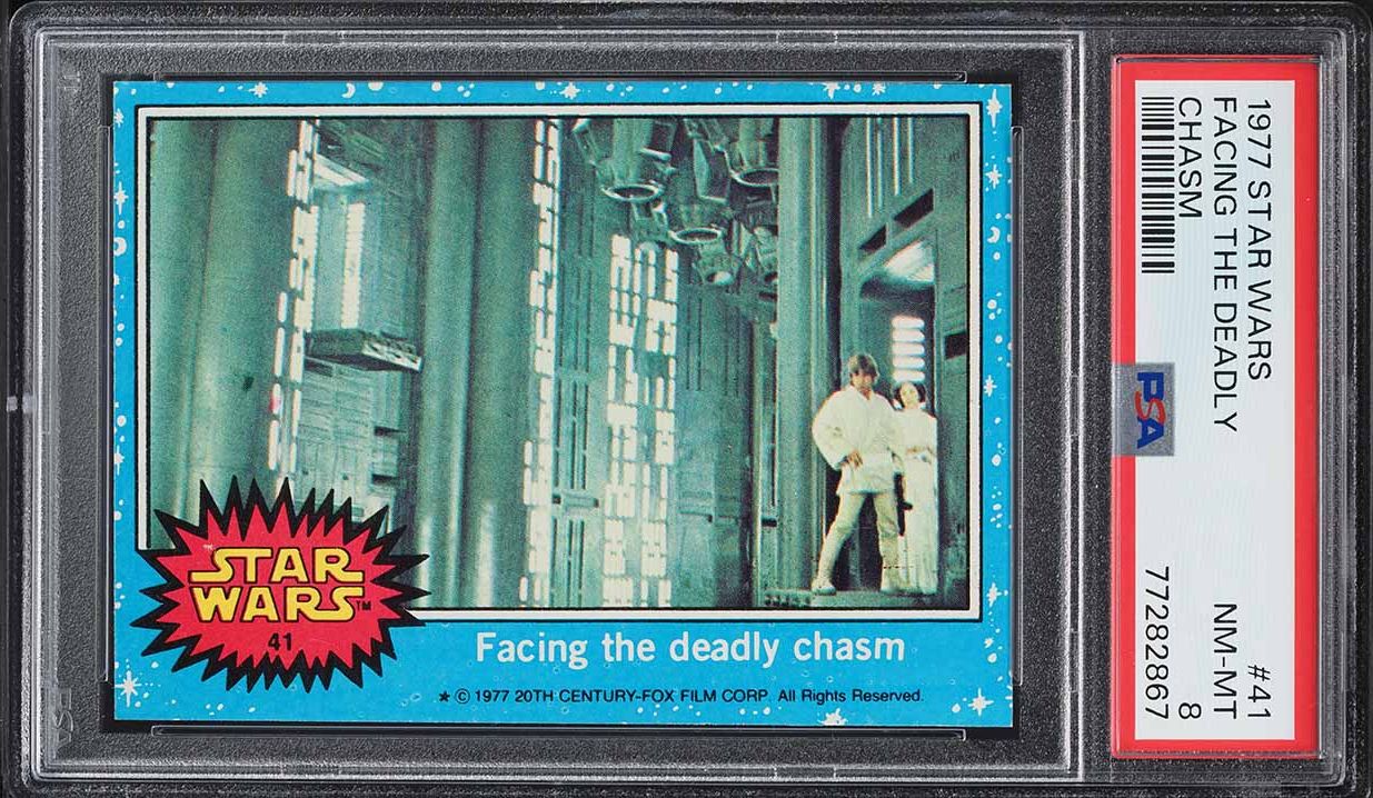 1977 Topps Star Wars Facing The Deadly Chasm #41 PSA 8 NM-MT