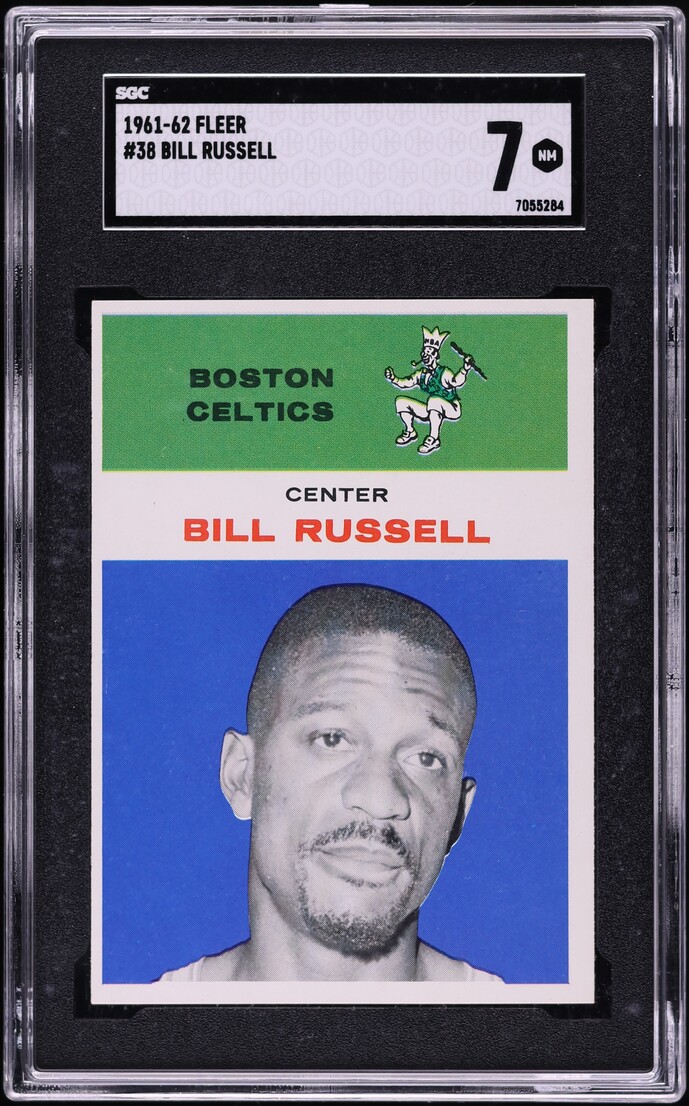 1961 Fleer Basketball Bill Russell #38 SGC 7 NRMT