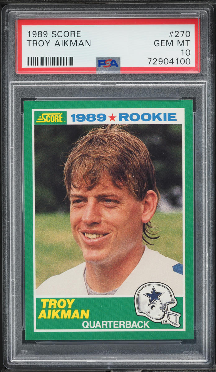 1989 Score Football Troy Aikman ROOKIE #270 PSA 10 GEM MINT