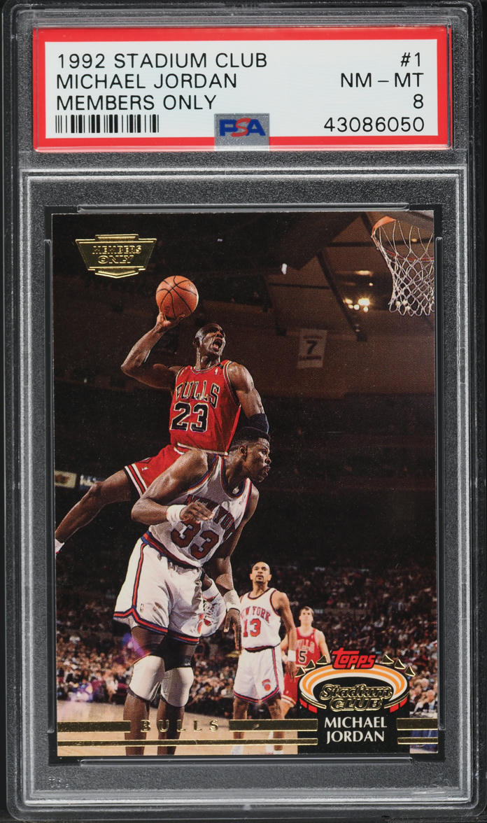 1992 Stadium Club Members Only Michael Jordan #1 PSA 8 NM-MT
