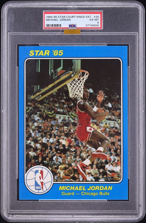 1984 Star Court Kings 5X7 Michael Jordan ROOKIE #26 MBA PSA 6 EXMT