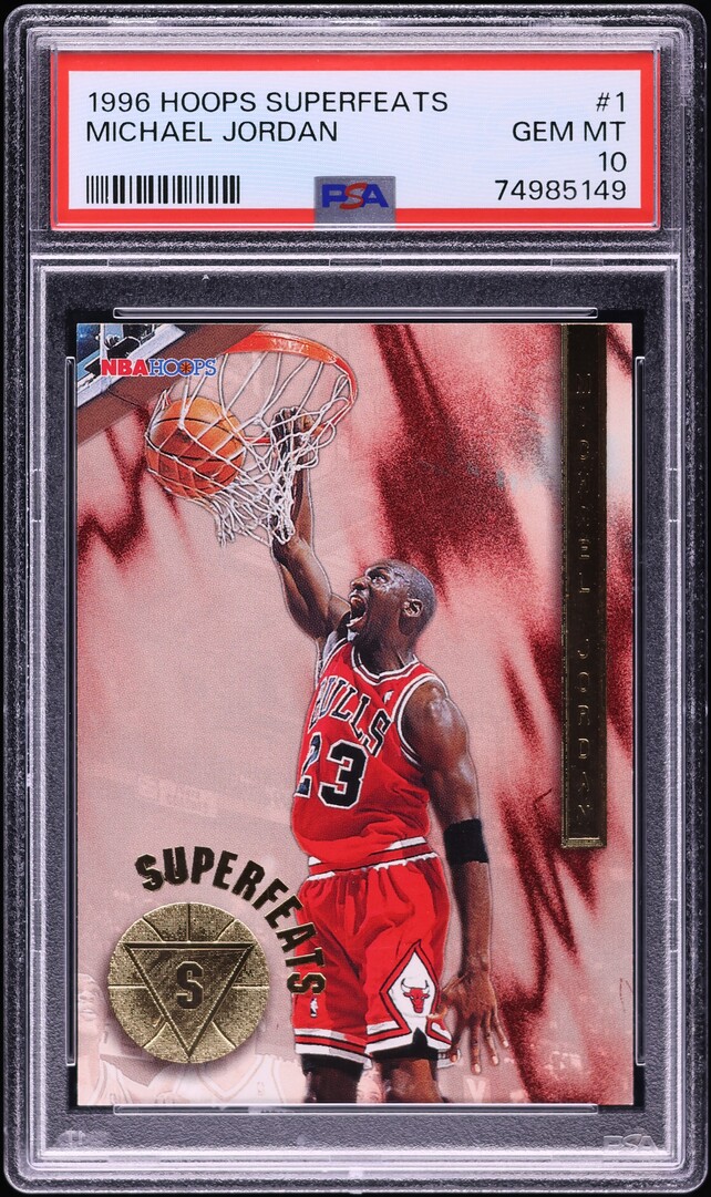 1996 Hoops Superfeats Michael Jordan #1 PSA 10 GEM MINT