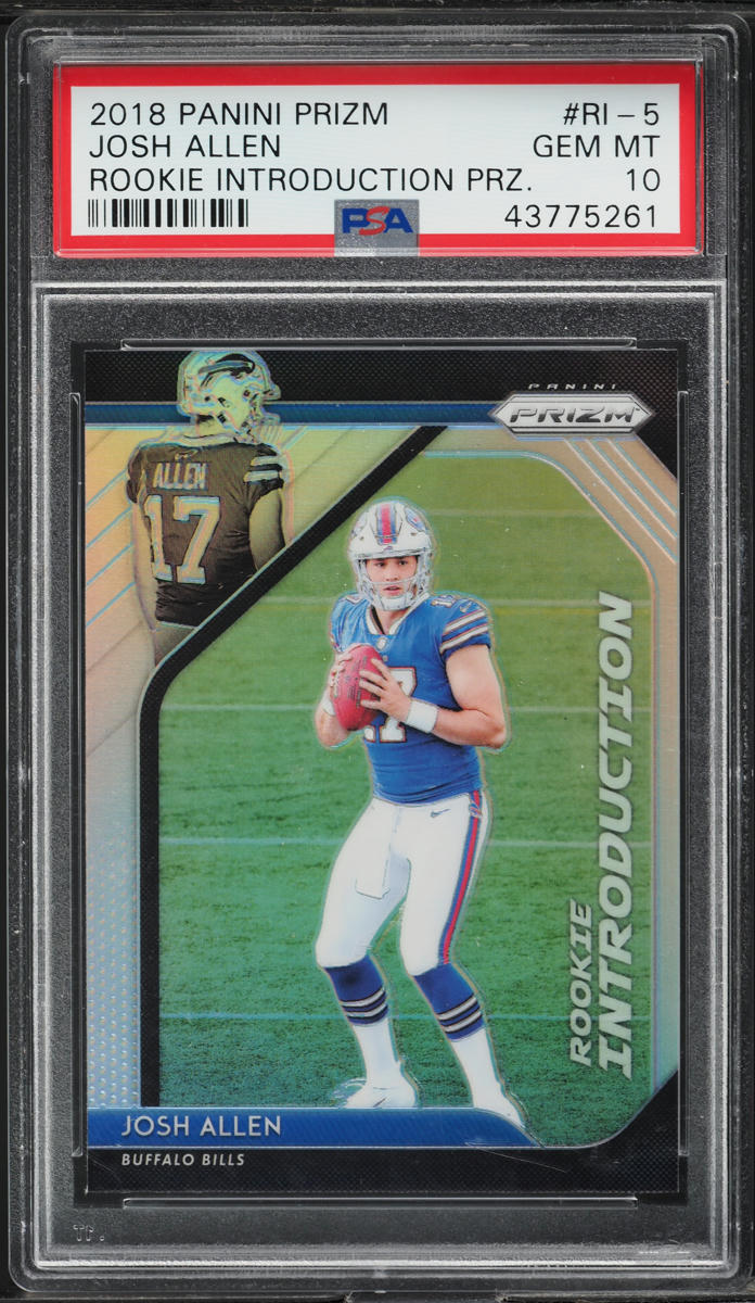 2018 Panini Prizm Introduction Silver Josh Allen ROOKIE #RI-5 PSA 10 GEM MINT