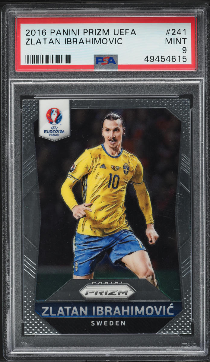 2016 Panini Prizm UEFA Zlatan Ibrahimovic #241 PSA 9 MINT