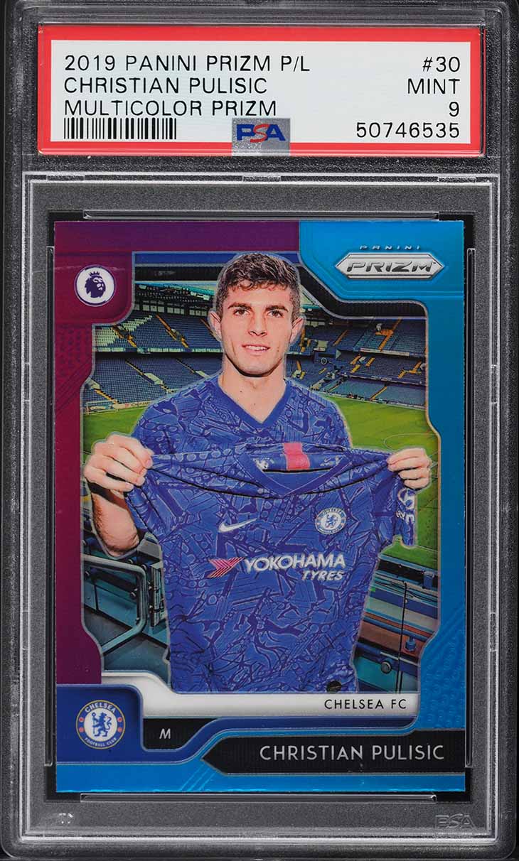 2019 Panini Prizm Premier League Multicolor Christian Pulisic #30 PSA 9 MINT
