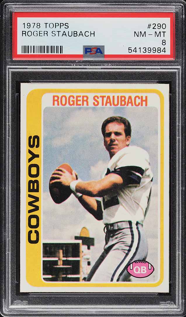 1978 Topps Football Roger Staubach #290 PSA 8 NM-MT