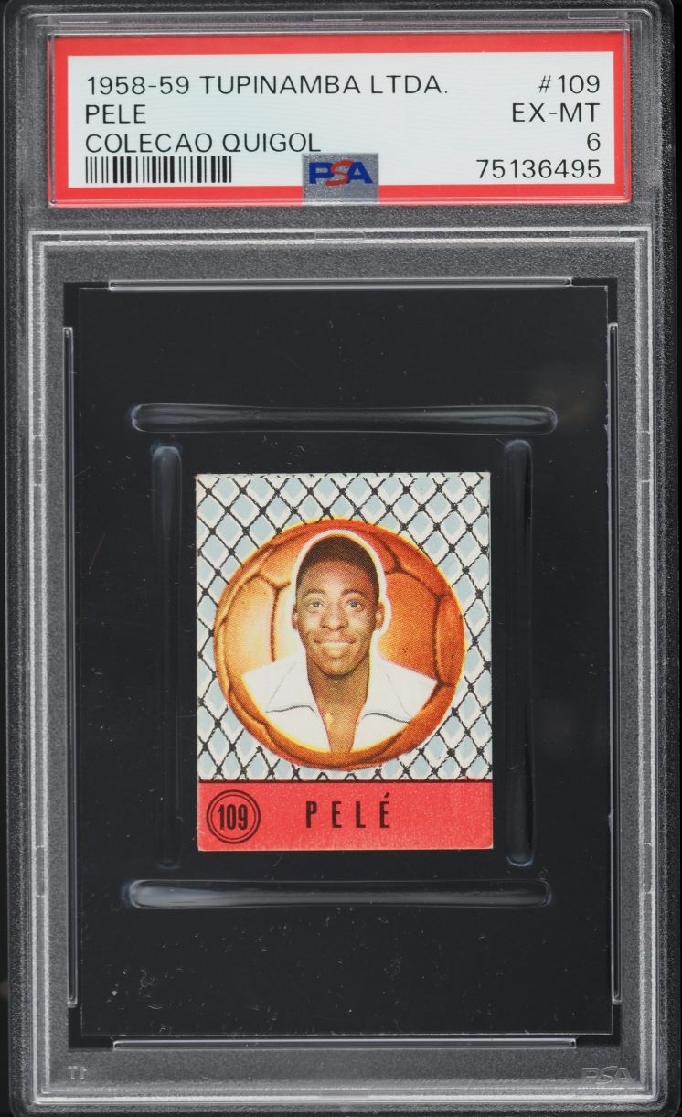 1958 Tupinamba Ltda. Colecao Quigol Pele ROOKIE #109 PSA 6 EXMT