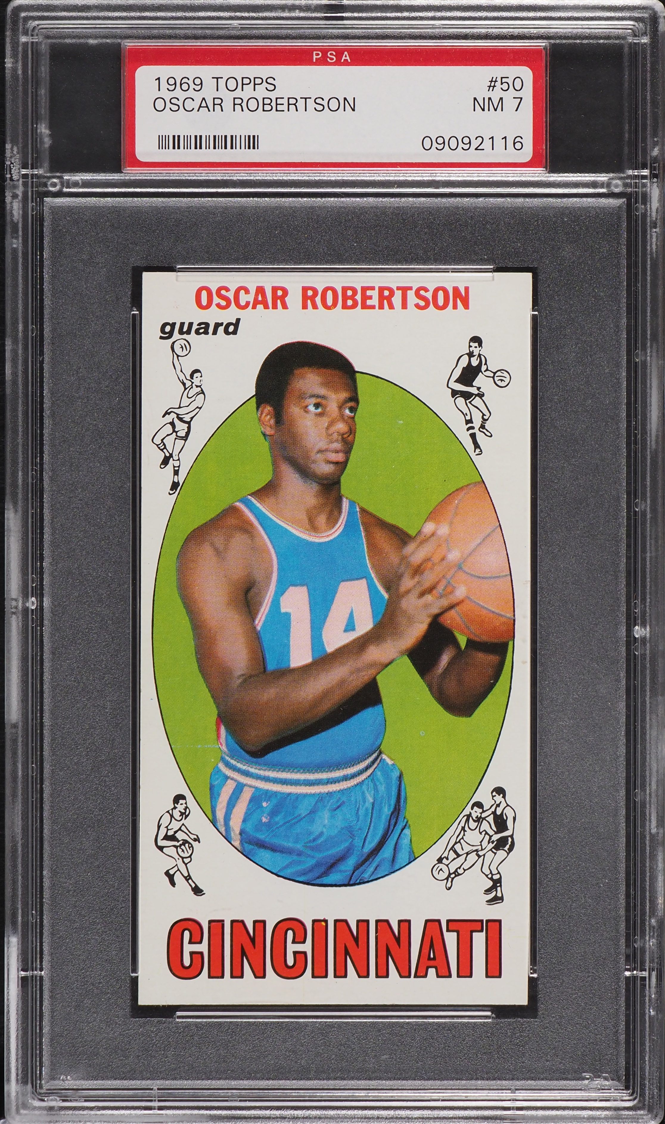 1969 Topps Basketball Oscar Robertson #50 PSA 7 NRMT