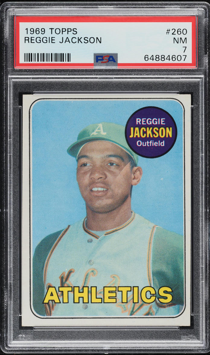 1969 Topps Reggie Jackson ROOKIE #260 PSA 7 NRMT