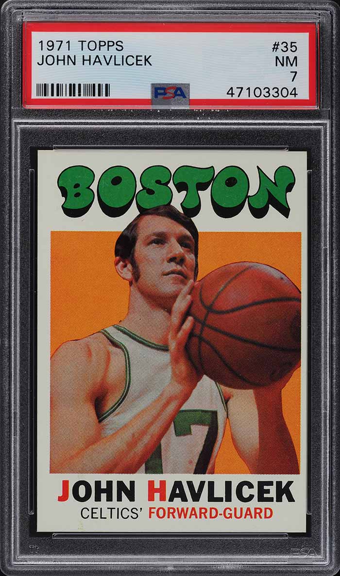 1971 Topps Basketball John Havlicek #35 PSA 7 NRMT