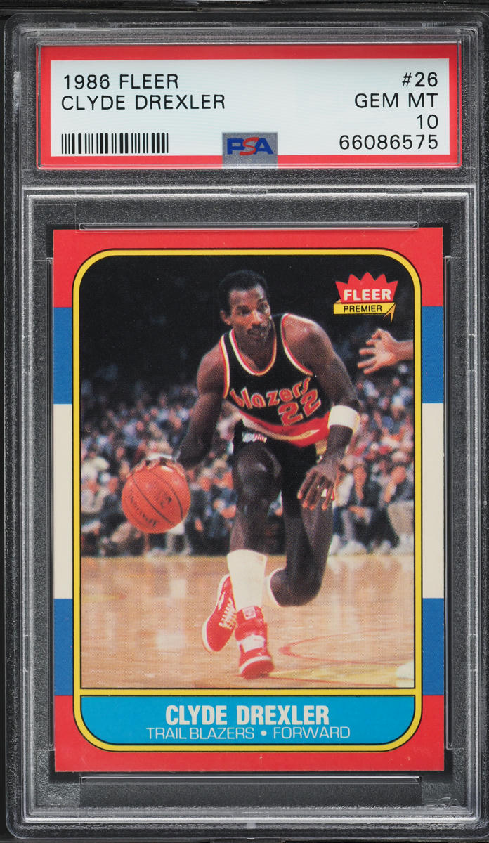 1986 Fleer Basketball Clyde Drexler ROOKIE #26 PSA 10 GEM MINT