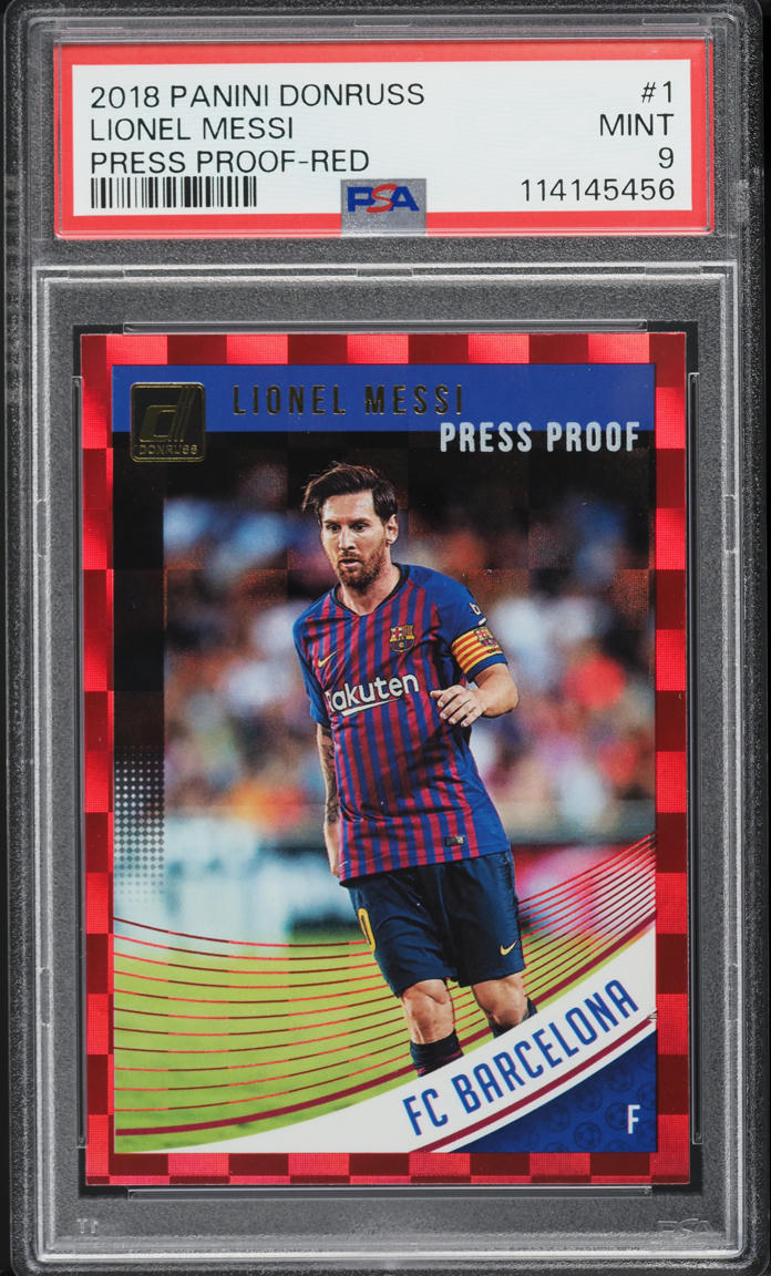 2018 Donruss Red Press Proof Lionel Messi #1 PSA 9 MINT