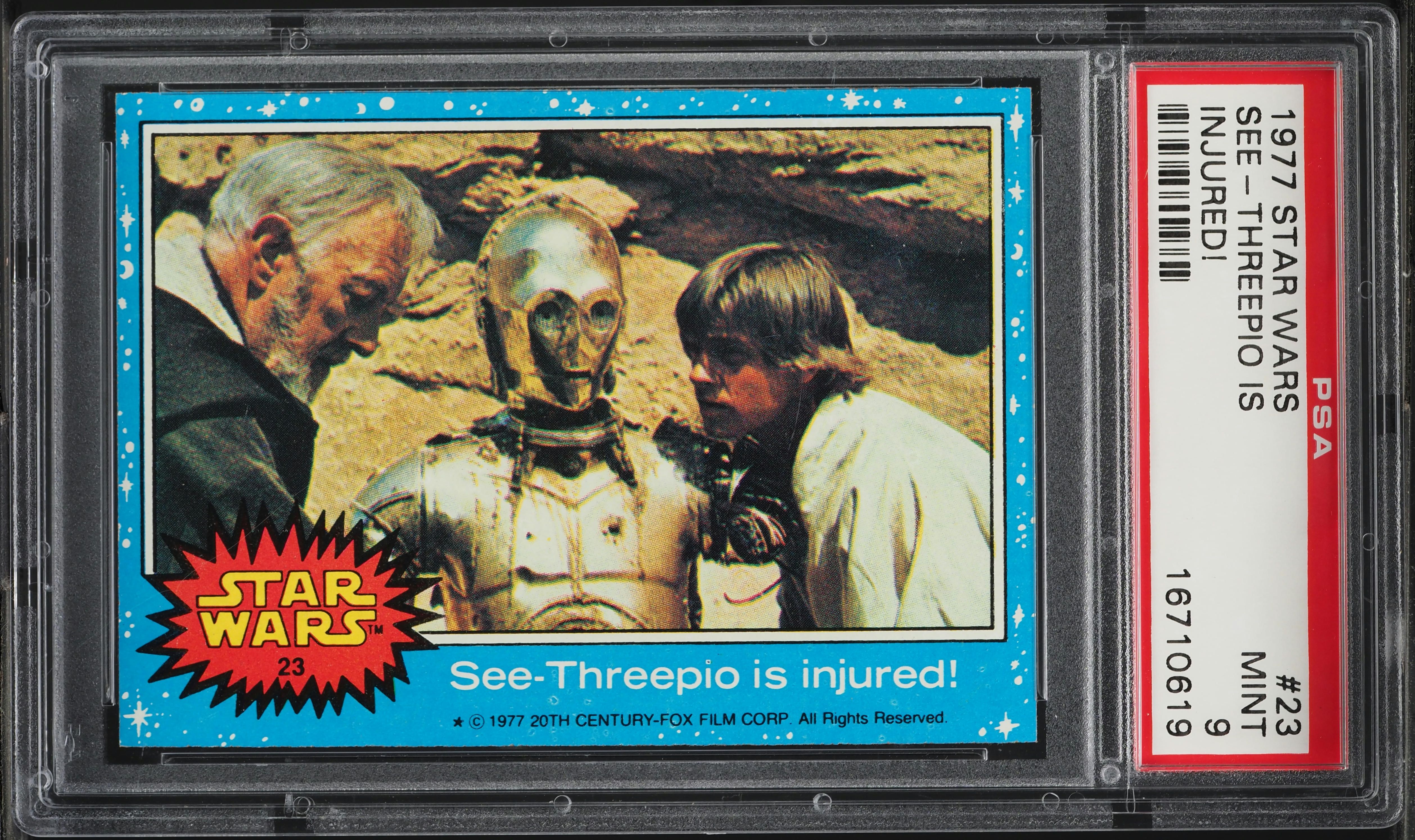 1977 Topps Star Wars See-Threepio Is Injured! #23 PSA 9 MINT