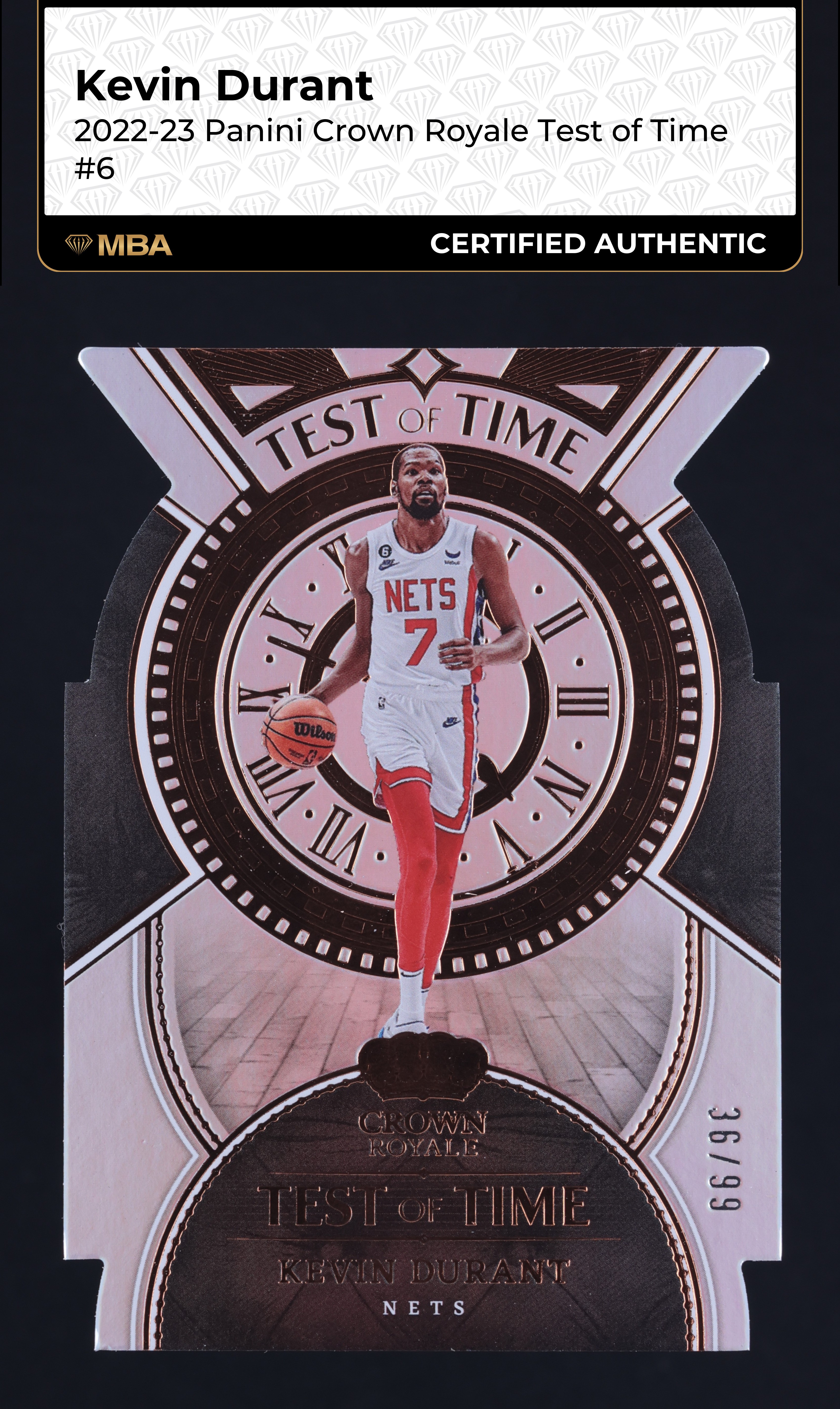 2022 Crown Royale Test Of Time Kevin Durant /99 #6 MBA AUTH