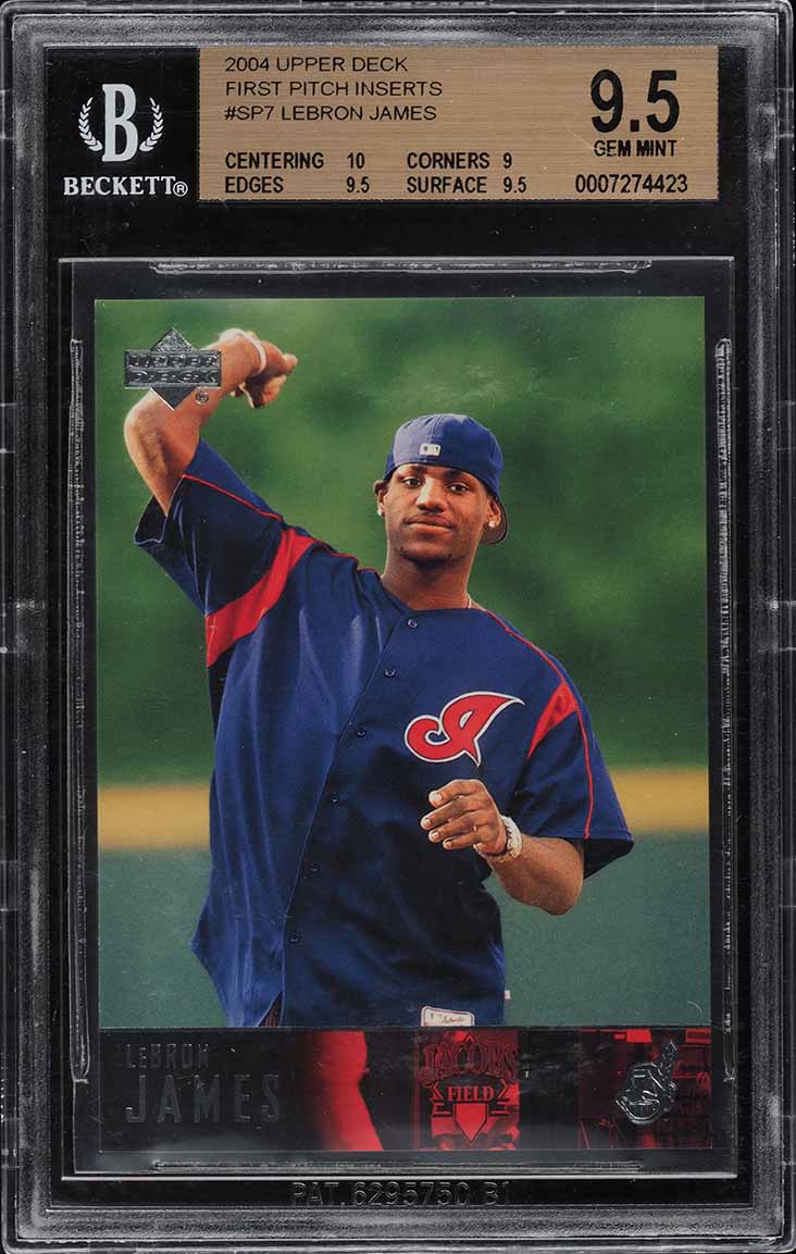 2004 Upper Deck First Pitch Inserts LeBron James #SP7 BGS 9.5 GEM MINT
