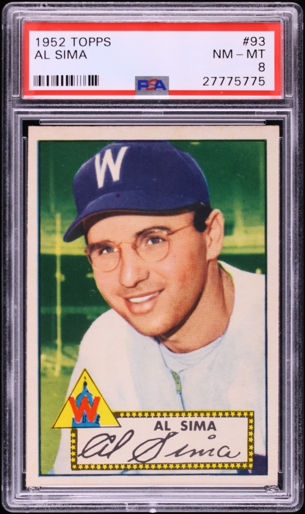1952 Topps Al Sima #93 PSA 8 NM-MT