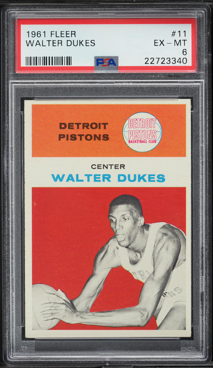 1961 Fleer Basketball Walter Dukes #11 PSA 6 EXMT