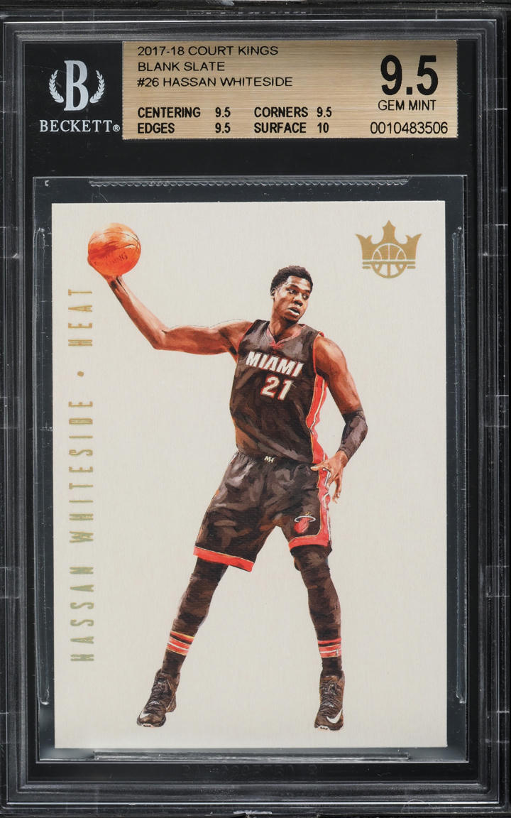 2017 Court Kings Blank Slate Hassan Whiteside #26 BGS 9.5 GEM MINT